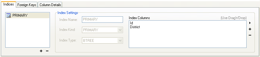 The index editor