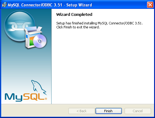 MyODBC Windows Installer -
                  Fertigstellung der Installation