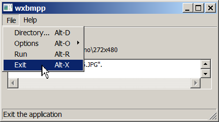 "File→Exit" menu item